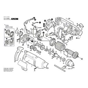 для ударной дрели Bosch GSB 1800-2 RE 230 V 060114A603, деталировка 1