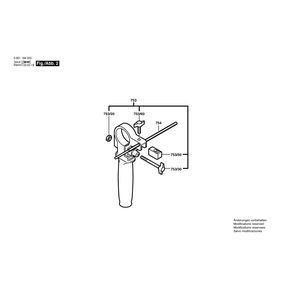 для ударной дрели Bosch GSB 20-2 230 V 0601184003, деталировка 2