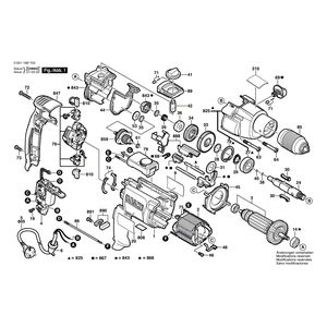 для ударной дрели Bosch GSB 20-2 RCE 230 V 060119B703, деталировка 1