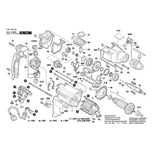 для ударной дрели Bosch GSB 20-2 RE 230 V 060119B403, деталировка 1