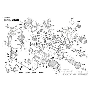 для ударной дрели Bosch GSB 20-2 RET 230 V 060119B903, деталировка 1