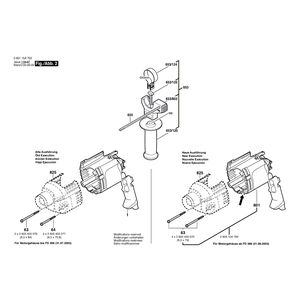 для ударной дрели Bosch GSB 2200 230 V 060115A703, деталировка 2