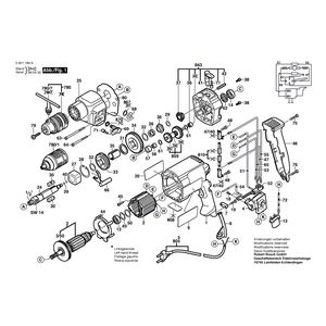 для ударной дрели Bosch GSB 680 PROFI 230 V 0601184351, деталировка 1