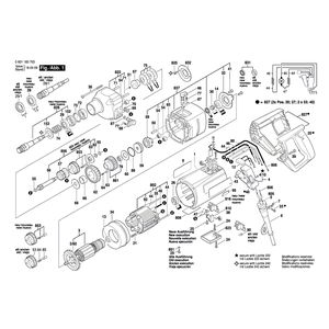 для ударной дрели Bosch GSB 90-2 E 220 V 0601183703, деталировка 1