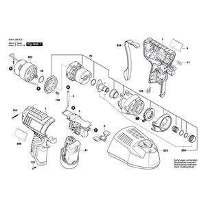 для аккумуляторного импульсного гайковерта Bosch GDR 10,8-LI 10.8 V 3601JA6900, деталировка 1