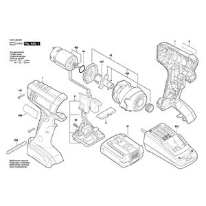 для аккумуляторного импульсного гайковерта Bosch GDR 1080-LI 10.8 V 3601JB3900, деталировка 1