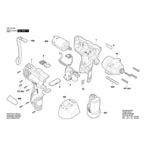 для аккумуляторного импульсного гайковерта Bosch GDR 120-LI 12 V 3601JF0000, деталировка 1