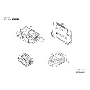 для аккумуляторного импульсного гайковерта Bosch GDR 18 V-LI 18 V 3601JA1305, деталировка 2