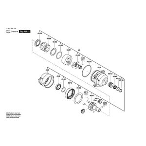 для аккумуляторного импульсного гайковерта Bosch GDR 180-LI 18 V 3601JG5120, деталировка 2