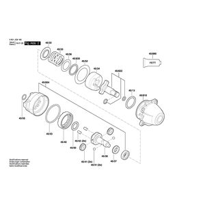 для аккумуляторного импульсного гайковерта Bosch GDS 250-LI 18 V 3601JG6120, деталировка 2