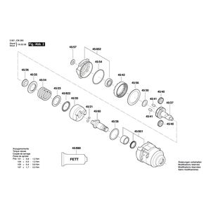 для аккумуляторного импульсного гайковерта Bosch GDS18V-EC 300 ABR 18 V 3601JD8200, деталировка 2