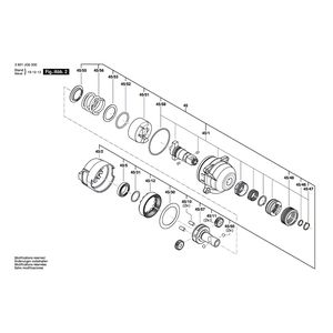 для аккумуляторного импульсного гайковерта Bosch GDX 18V-180 18 V 3601JG5200, деталировка 2