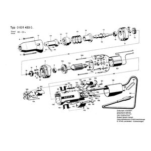 для импульсного гайковерта Bosch 220 V 0601433003, деталировка 1