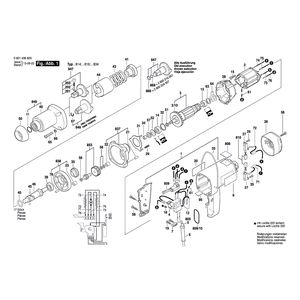 для импульсного гайковерта Bosch GDS 18-E 230 V 0601436803, деталировка 1