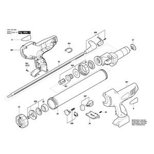 для клеевого пистолета Bosch GCG 18V-600 18 V 3601JC4000, деталировка 1