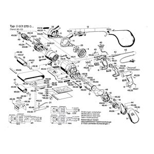 для ленточной шлифовальной машины Bosch 220 V 0601270003, деталировка 1