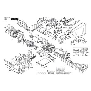 для ленточной шлифовальной машины Bosch GBS 100 AE 230 V 0601276703, деталировка 1