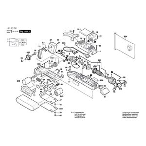 для ленточной шлифовальной машины Bosch GBS 75 AE 230 V 3601B747A0, деталировка 1