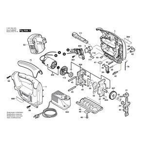 для аккумуляторной лобзиковой пилы Bosch PST 14,4 V 14.4 V 0603384420, деталировка 1