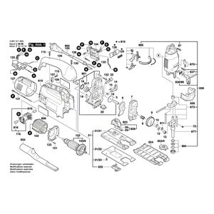 для маятниковой лобзиковой пилы Bosch GST 120 BE 230 V 0601511603, деталировка 1