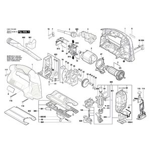 для маятниковой лобзиковой пилы Bosch GST 160 BCE 230 V 3601E18000, деталировка 1