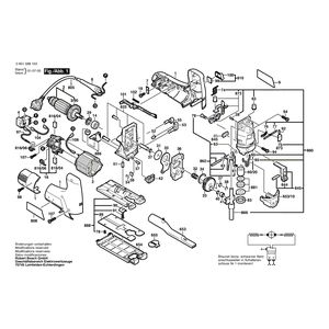 для электролобзика Bosch GST 100 230 V 0601588060, деталировка 1