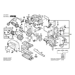 для электролобзика Bosch GST 100 B 230 V 0601589003, деталировка 1