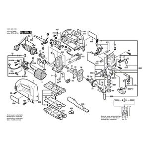 для электролобзика Bosch GST 100 B 230 V 0601589060, деталировка 1