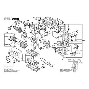 для электролобзика Bosch GST 100 BCE 230 V 0601589703, деталировка 1