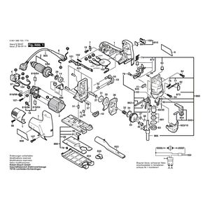 для электролобзика Bosch GST 100 CE 230 V 0601588703, деталировка 1