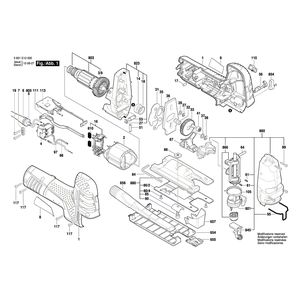 для электролобзика Bosch GST 150 CE 230 V 3601E12000, деталировка 1