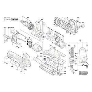 для электролобзика Bosch GST 150 CE 230 V 3601E12001, деталировка 1