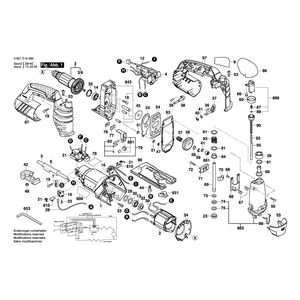 для электролобзика Bosch GST 25 Metal 230 V 3601E16000, деталировка 1