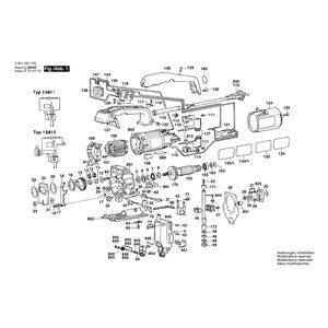 для электролобзика Bosch GST 60 PB 220 V 0601581103, деталировка 1