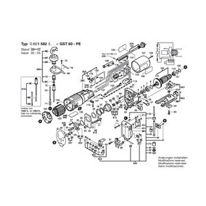 для электролобзика Bosch GST 60 PE 220 V 0601582503, деталировка 1