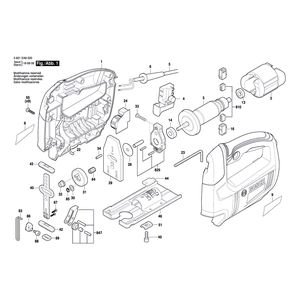 для электролобзика Bosch GST 650 220 V 3601EA8000, деталировка 1