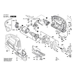 для электролобзика Bosch GST 75 BE 230 V 3601E8E001, деталировка 1