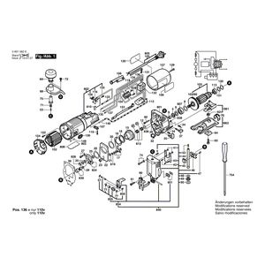 для электролобзика Bosch GST 80 PE 230 V 0601582803, деталировка 1