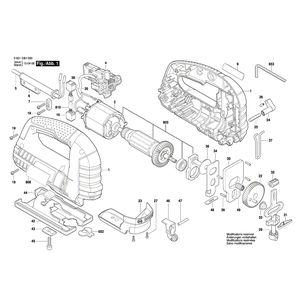 для электролобзика Bosch GST 8000 E 220 V 3601E8H000, деталировка 1