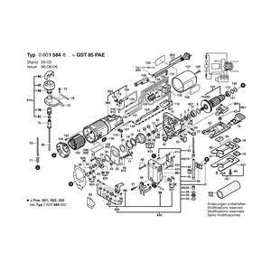 для электролобзика Bosch GST 85 PAE 230 V 0601584803, деталировка 1