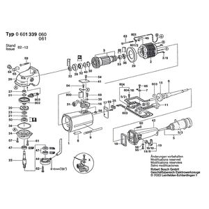 для машины мокрого шлифования Bosch 220 V 0601339061, деталировка 1