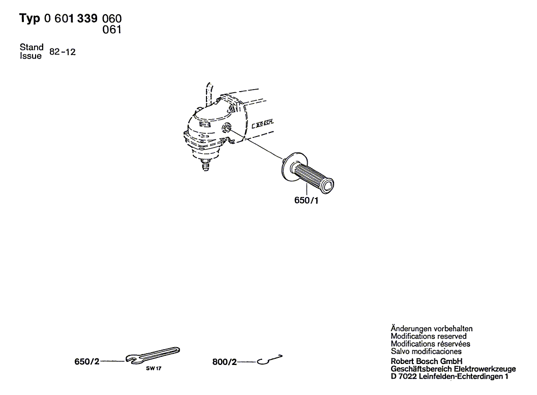 для машины мокрого шлифования Bosch 220 V 0601339061, деталировка 2