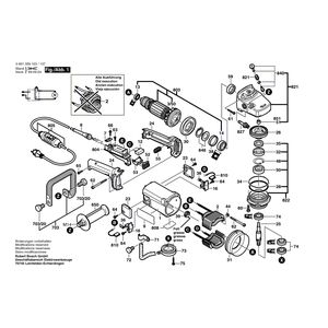 для машины мокрого шлифования Bosch GNS 14 W 230 V 0601359103, деталировка 1