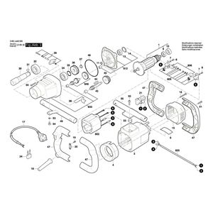 для мешалки Bosch GRW 18-2 E 230 V 3601AA8000, деталировка 1