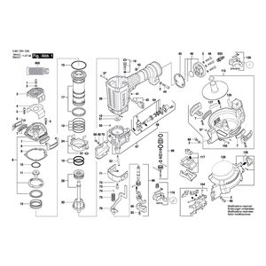 для пневматического молотка для забивания гвоздей Bosch GCN 45-15 3601D91C00, деталировка 1