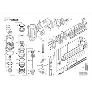 для пневматического молотка для забивания гвоздей Bosch GSK 50 3601D91D00, деталировка 1