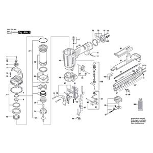 для пневматического молотка для забивания гвоздей Bosch GSK 64 3601D91900, деталировка 1