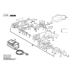 для аккумуляторных универсальных ножниц Bosch GUS 9,6 V 9.6 V 0601925103, деталировка 1