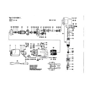 для высечных ножниц Bosch 220 V 0601526003, деталировка 1