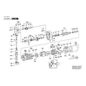 для высечных ножниц Bosch 220 V 0601528003, деталировка 1